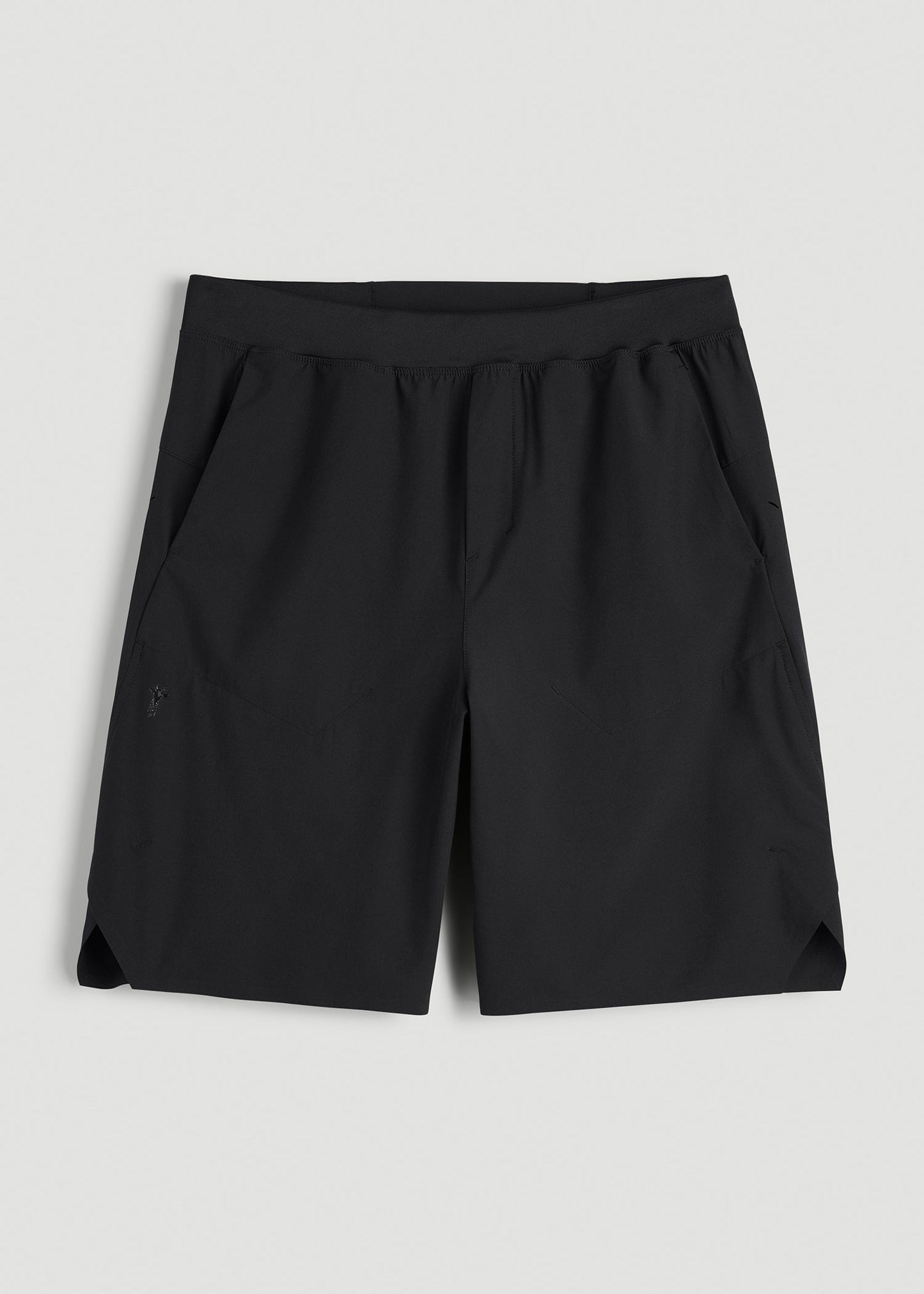 American Tall Men 2-in-1 Featherweight Running Short for Tall Men in Black