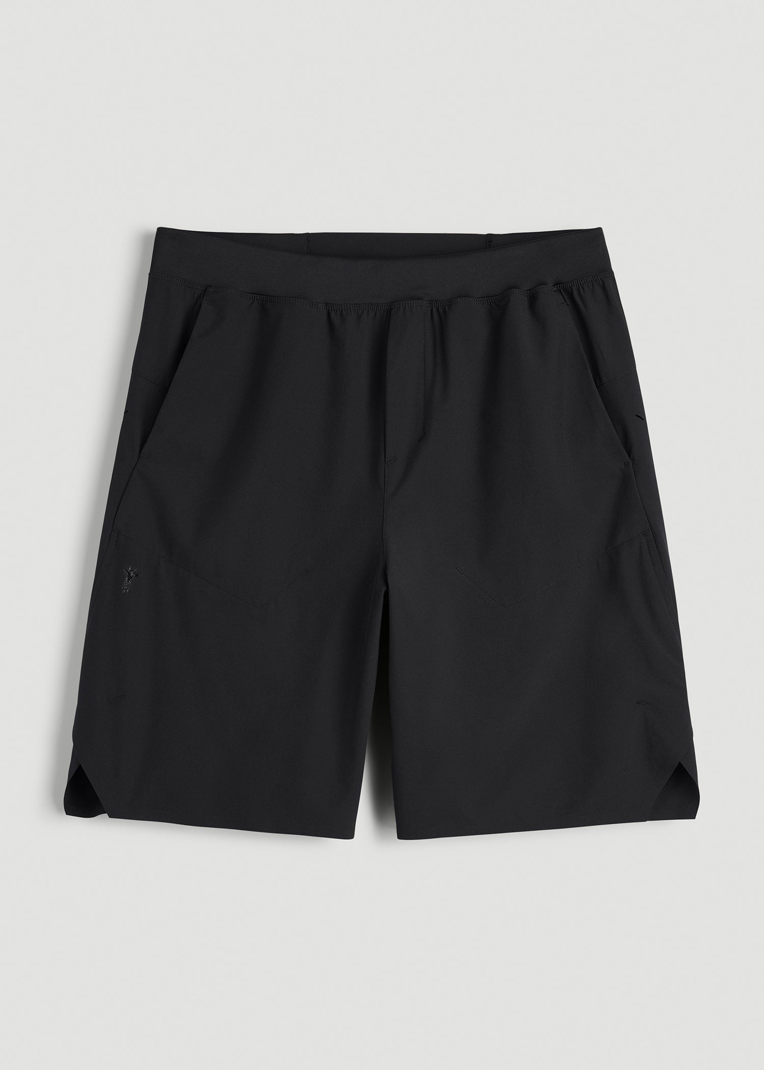 American Tall Men 2-in-1 Featherweight Running Short for Tall Men in Black