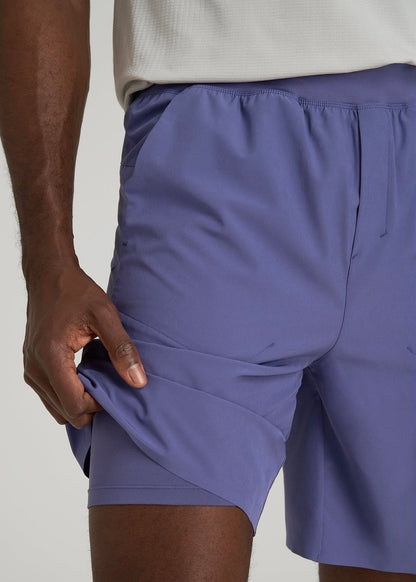 American Tall Men 2-in-1 Featherweight Running Short for Tall Men in Future Dusk