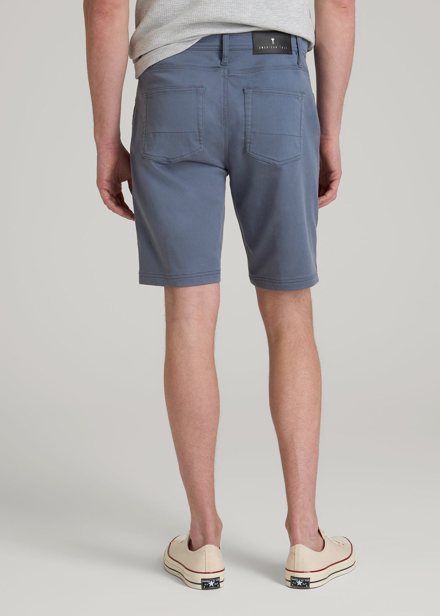 American Tall Men Everyday Comfort 5 Pocket Short for Tall Men in Blue Slate
