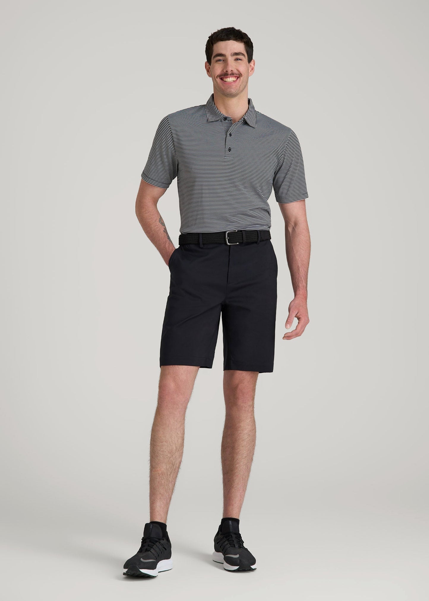 American Tall Men Tech Chino Shorts for Tall Men in Deep Navy