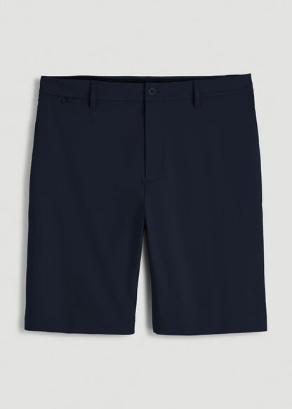 American Tall Men Tech Chino Shorts for Tall Men in Deep Navy