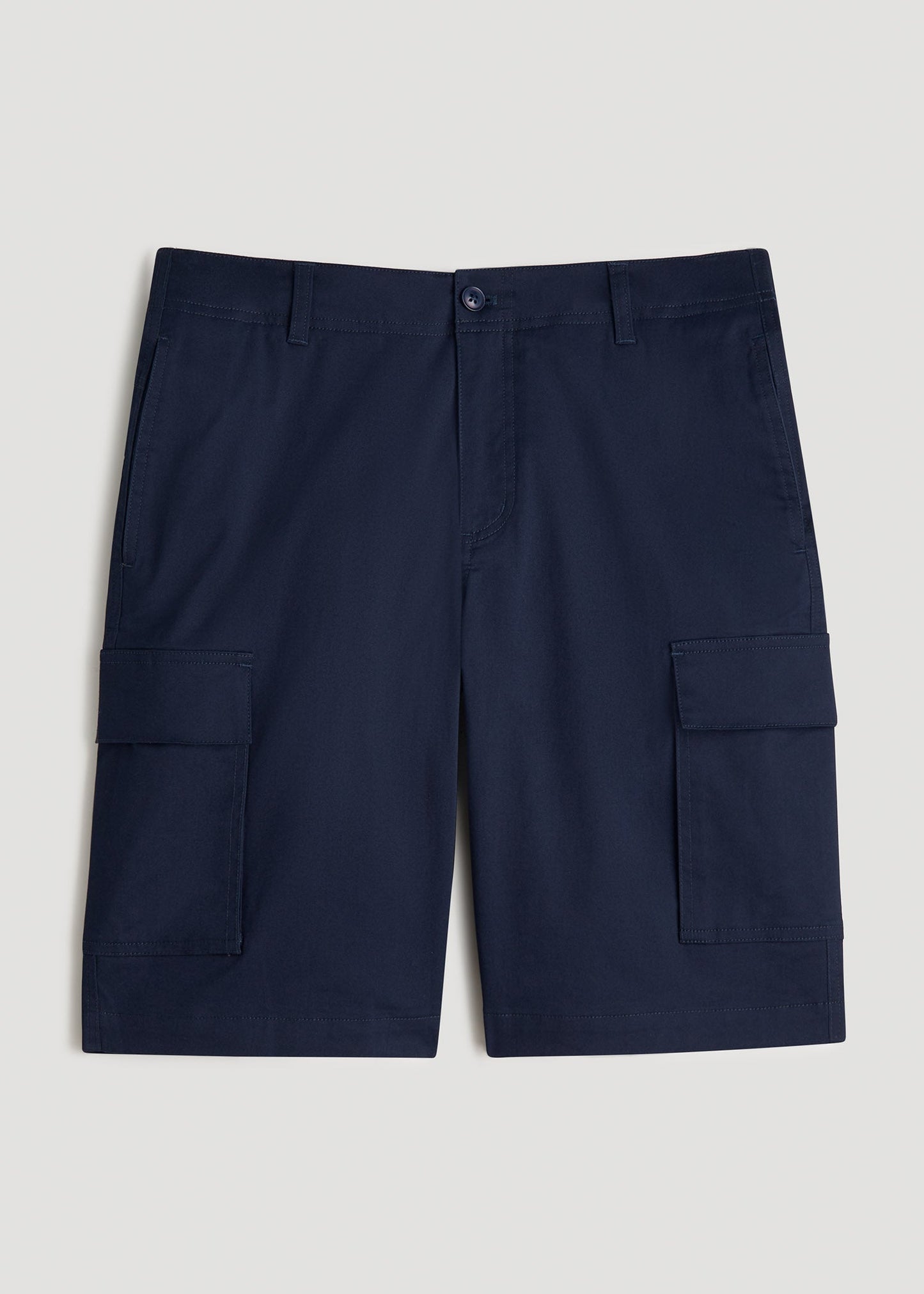 American Tall Men Stretch Twill Cargo Shorts for Tall Men in Evening Blue