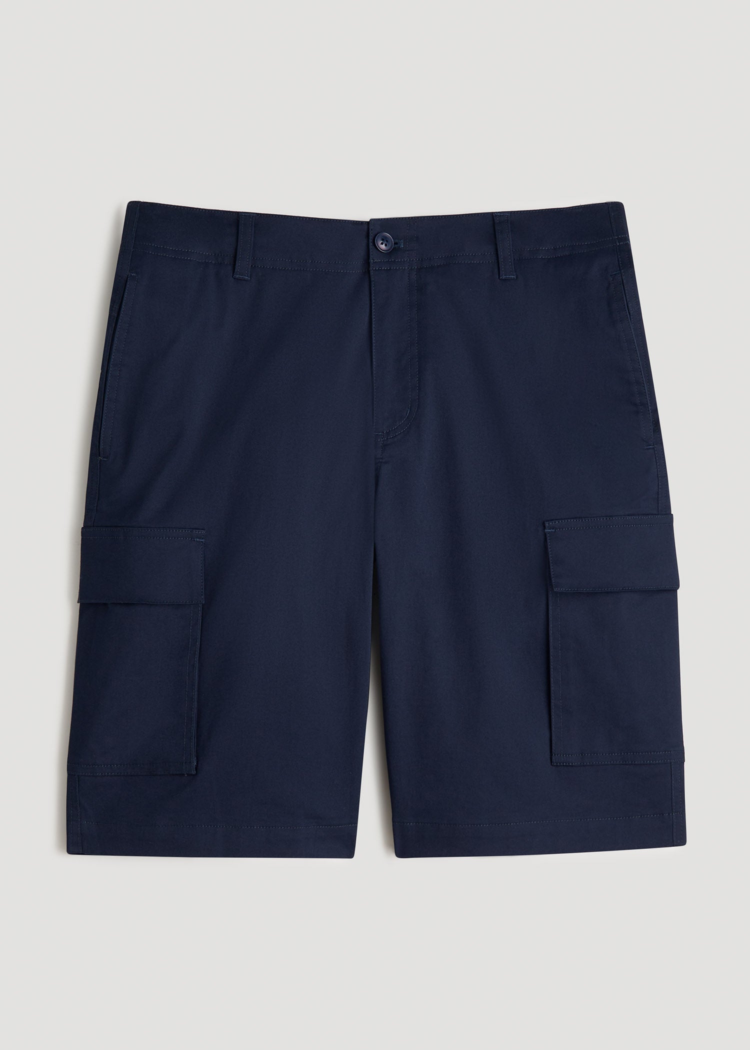 American Tall Men Stretch Twill Cargo Shorts for Tall Men in Evening Blue