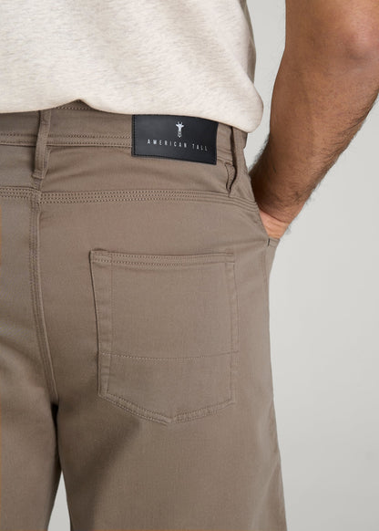 American Tall Men Everyday Comfort 5 Pocket Short for Tall Men in Dark Sand