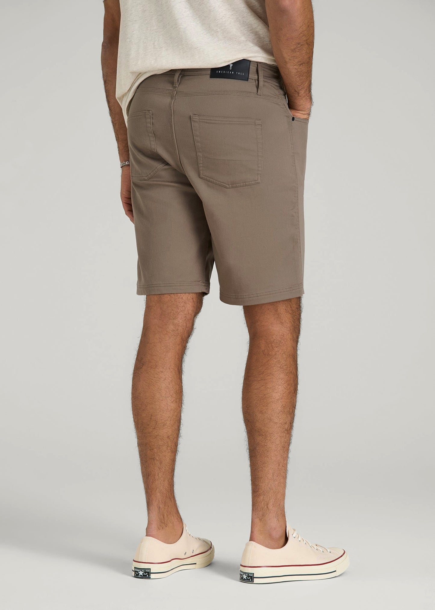 American Tall Men Everyday Comfort 5 Pocket Short for Tall Men in Dark Sand
