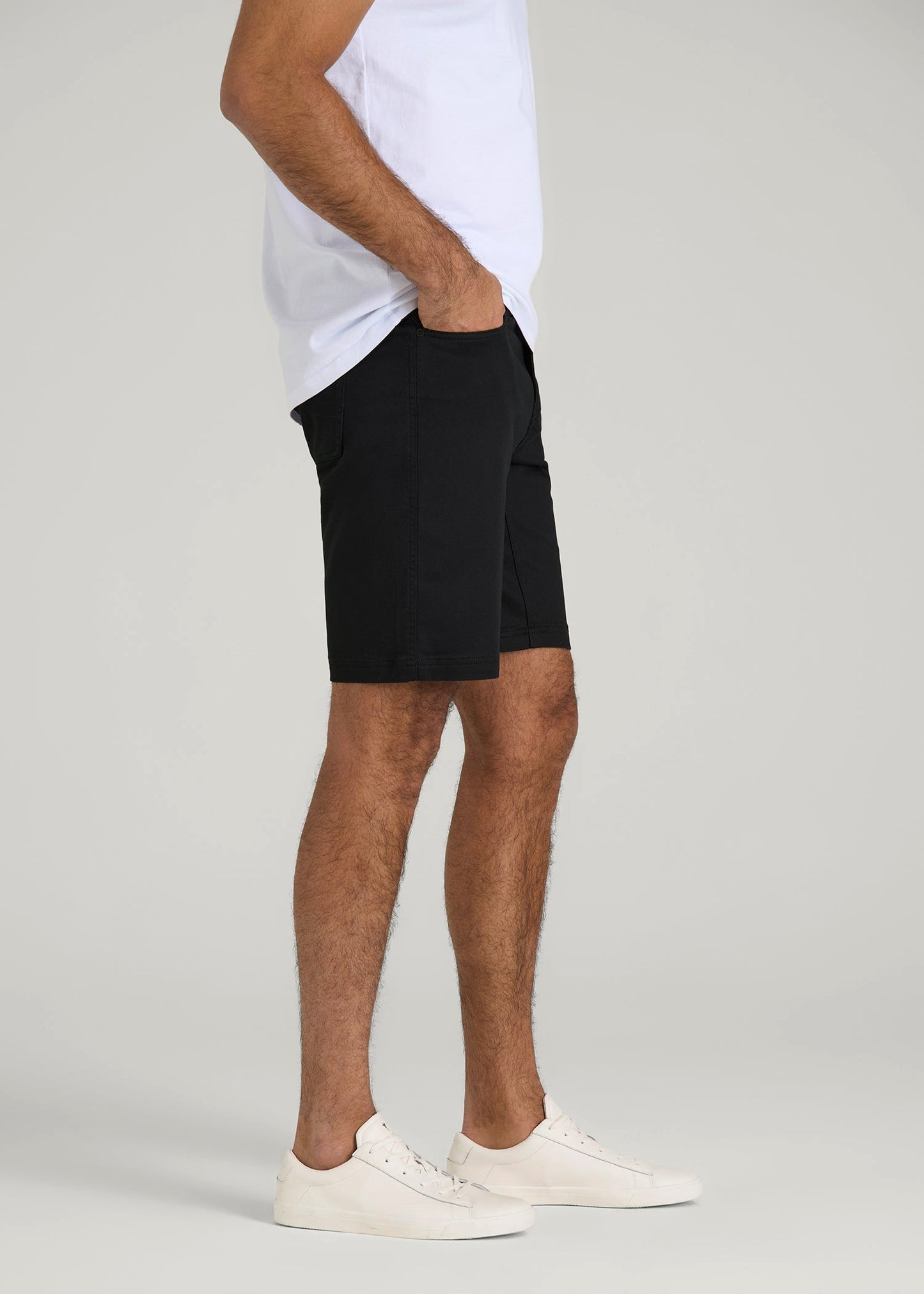 American Tall Men Everyday Comfort 5 Pocket Short for Tall Men in Black
