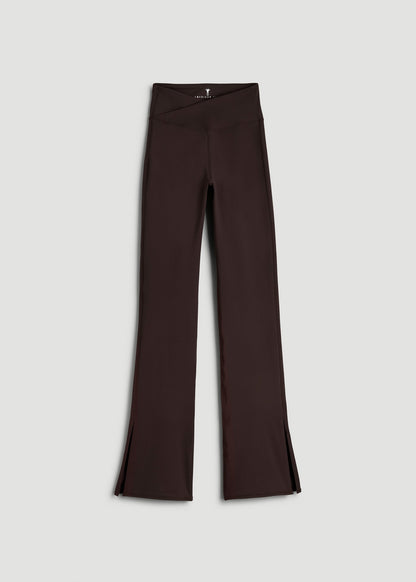 American Tall Men|Women Balance Split Flare Pants for Tall Women in Espresso