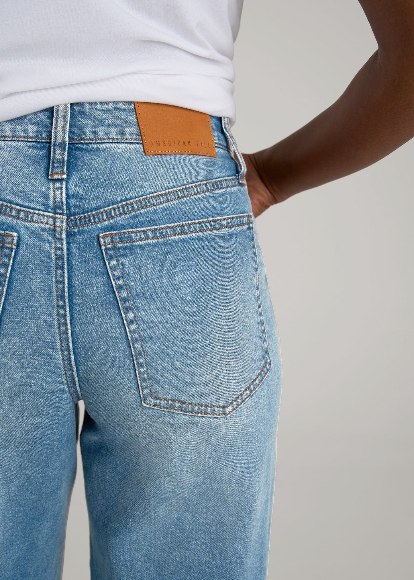 American Tall Men|Women Luna High-Rise Wide-Leg Jeans for Tall Women in Heritage Faded