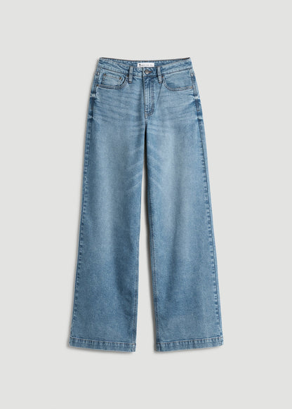American Tall Men|Women Luna High-Rise Wide-Leg Jeans for Tall Women in Heritage Faded