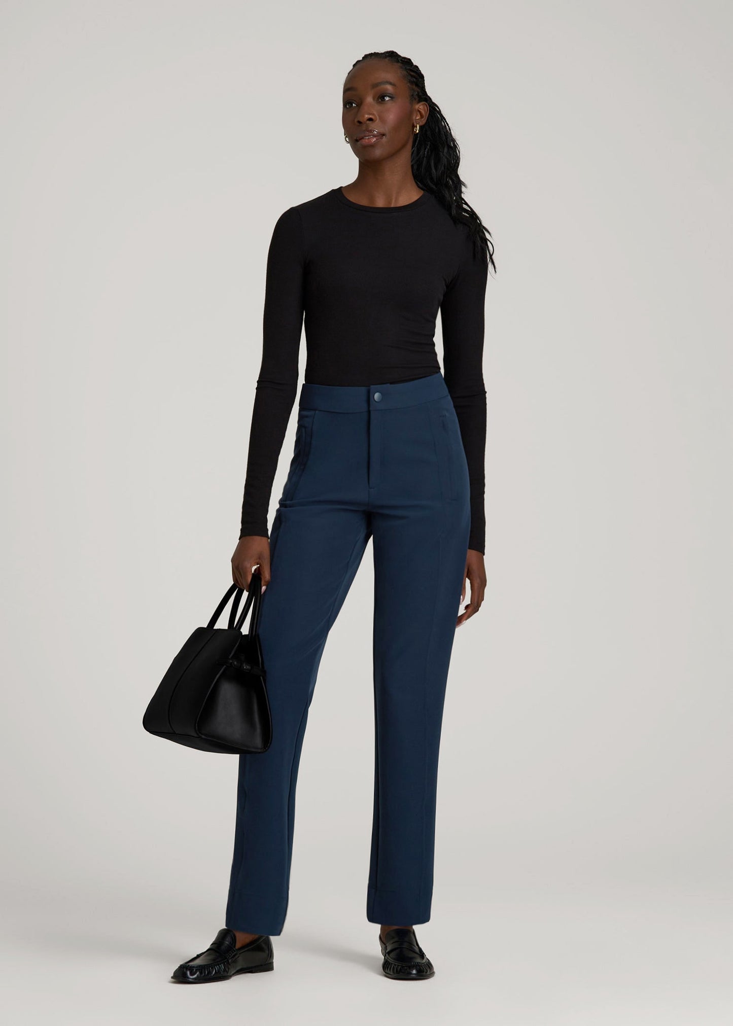 American Tall Men|Women Traveler Tapered Fit Pant for Tall Women in Navy