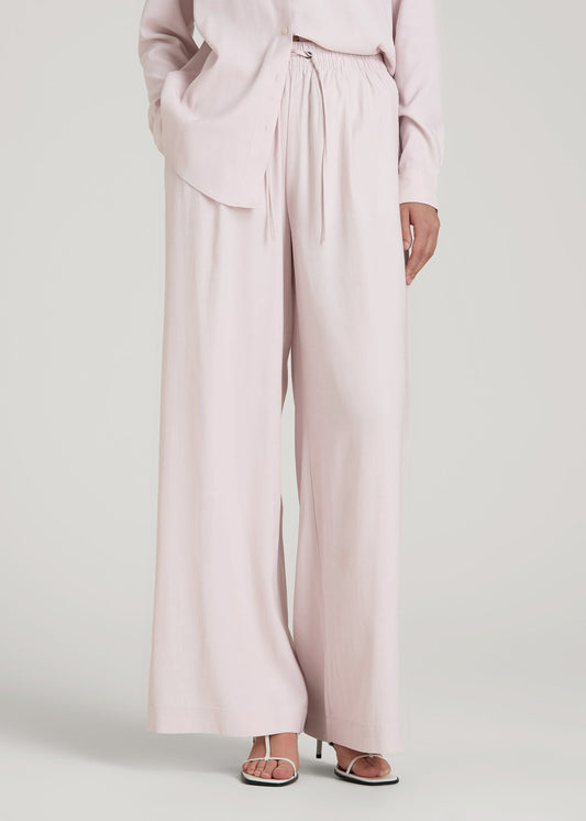 American Tall Men|Women Relaxed Pull-On Pants for Tall Women in Grey Lilac