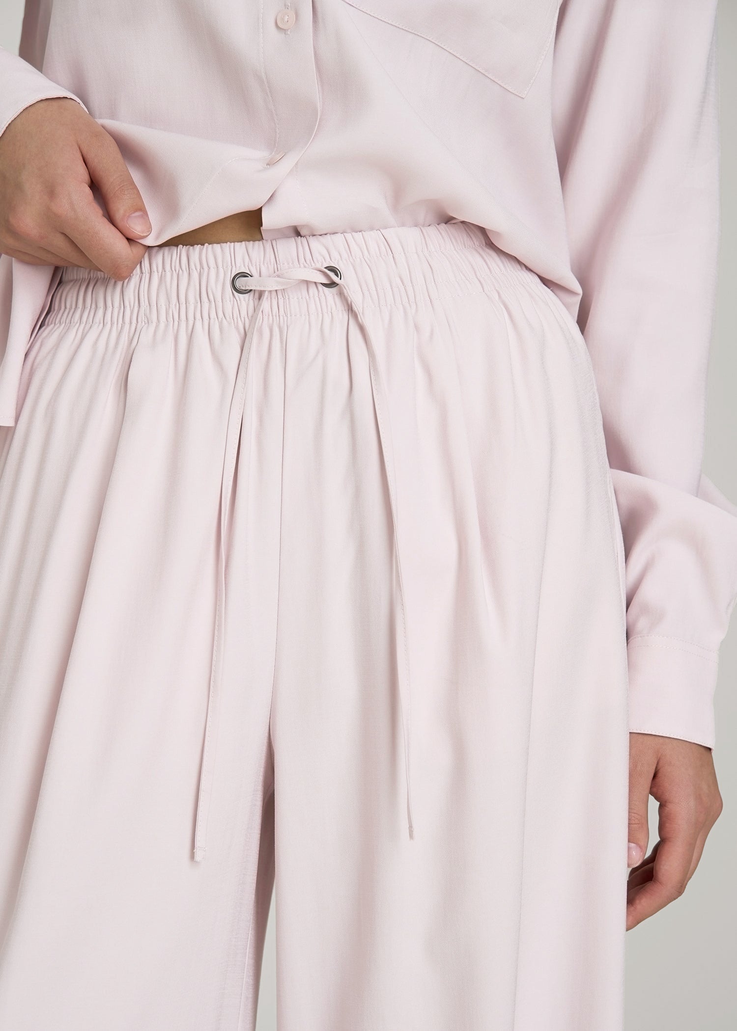American Tall Men|Women Relaxed Pull-On Pants for Tall Women in Grey Lilac
