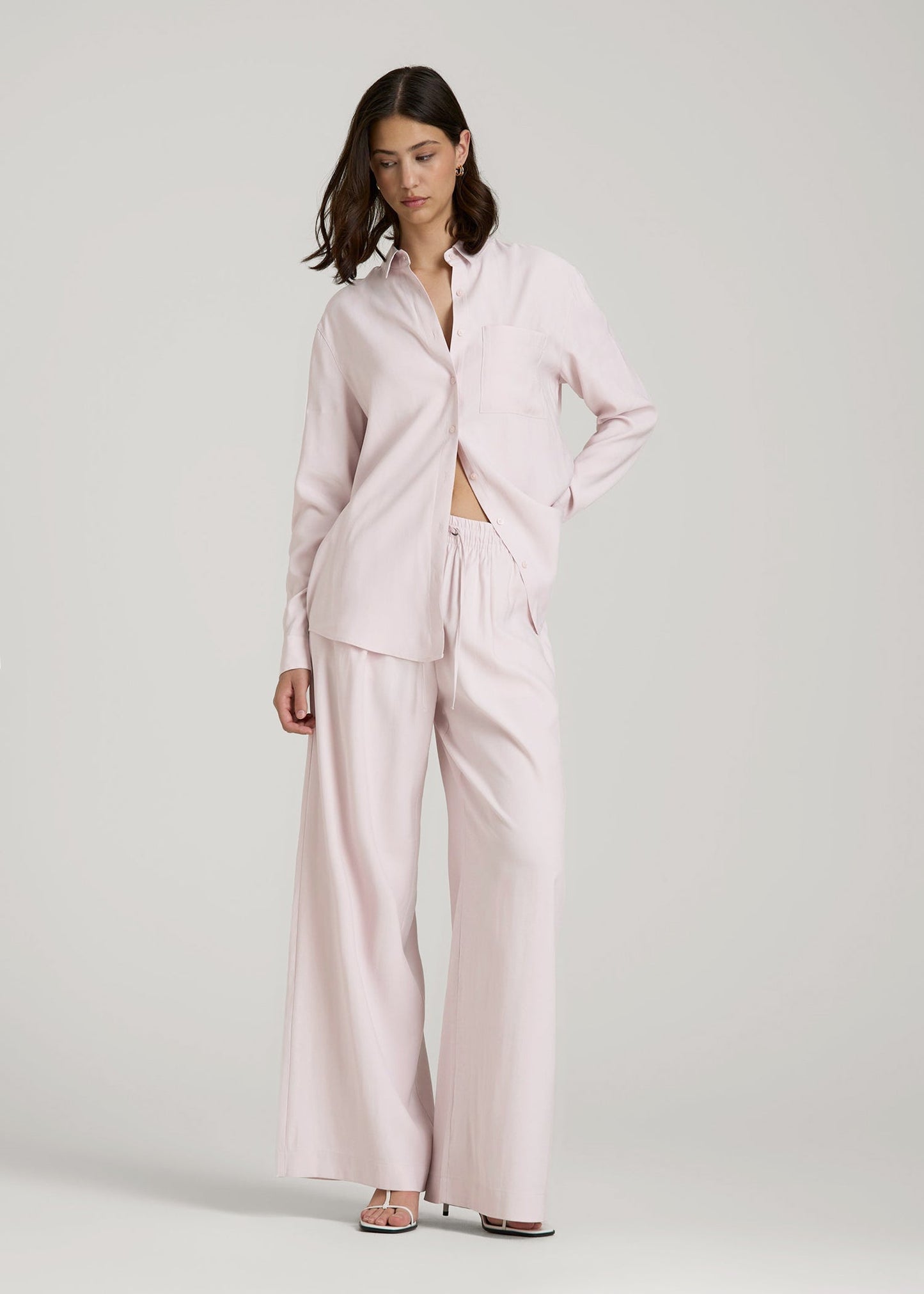 American Tall Men|Women Relaxed Pull-On Pants for Tall Women in Grey Lilac