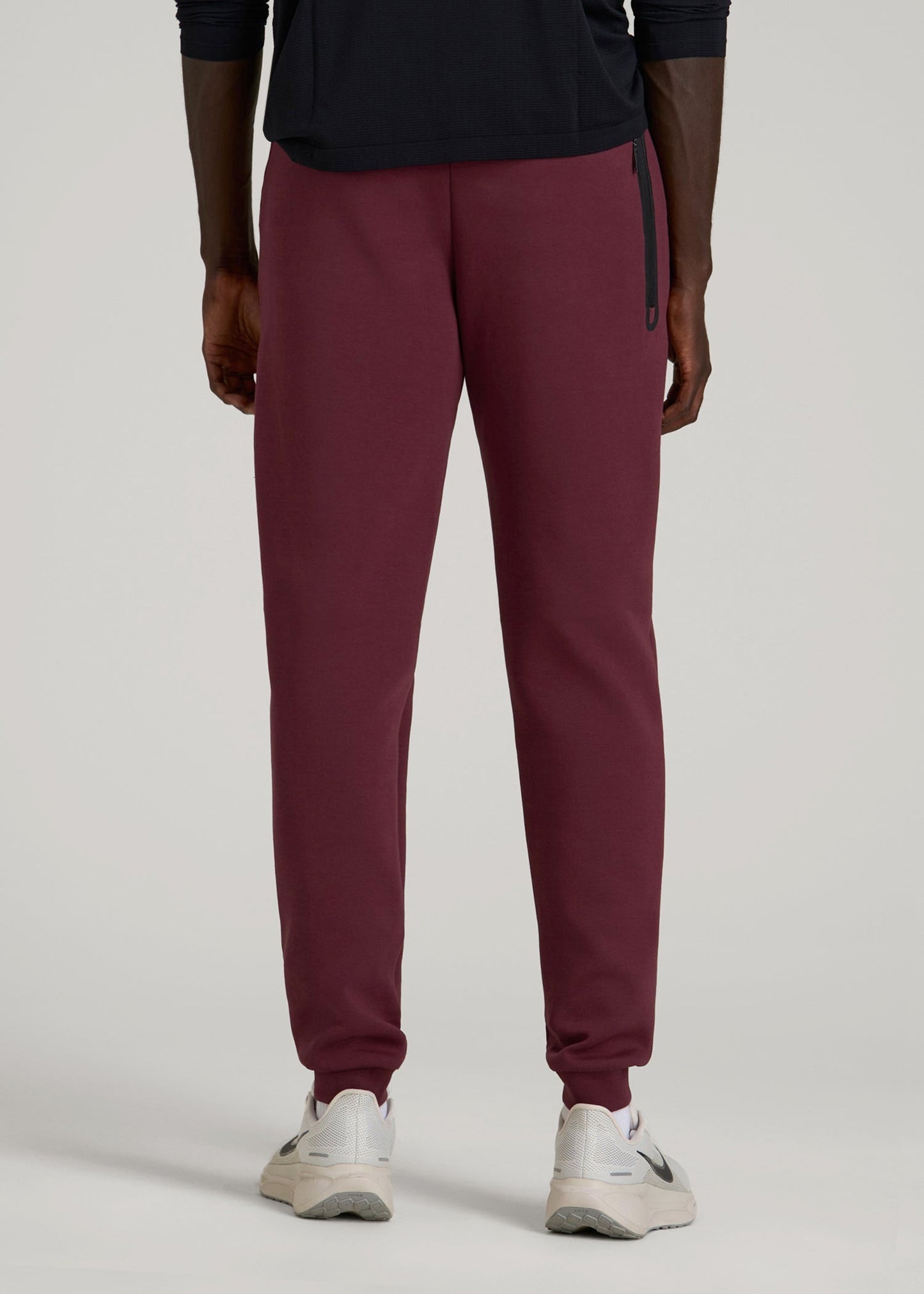 American Tall Men Tech Motion Fleece Joggers for Tall Men in Tawny Port