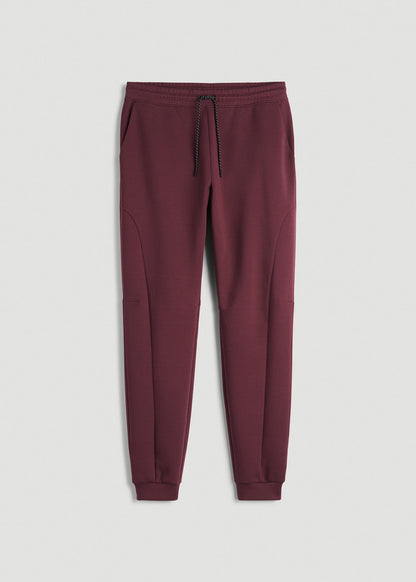American Tall Men Tech Motion Fleece Joggers for Tall Men in Tawny Port