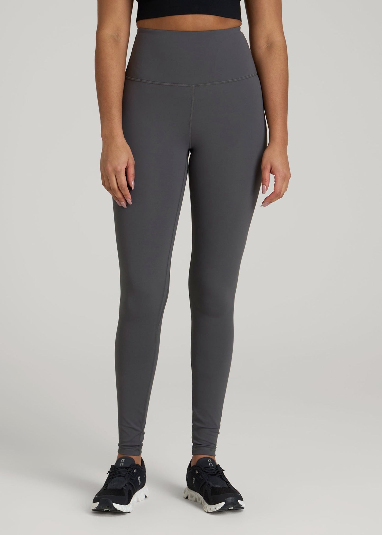 American Tall Men|Women Balance High-Rise Leggings for Tall Women in Iron Grey