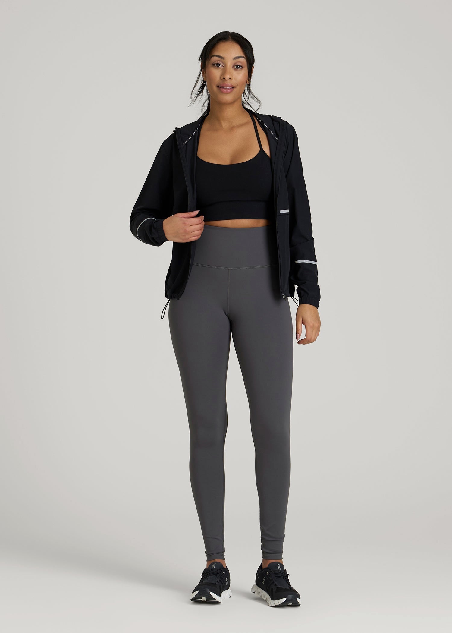American Tall Men|Women Balance High-Rise Leggings for Tall Women in Iron Grey