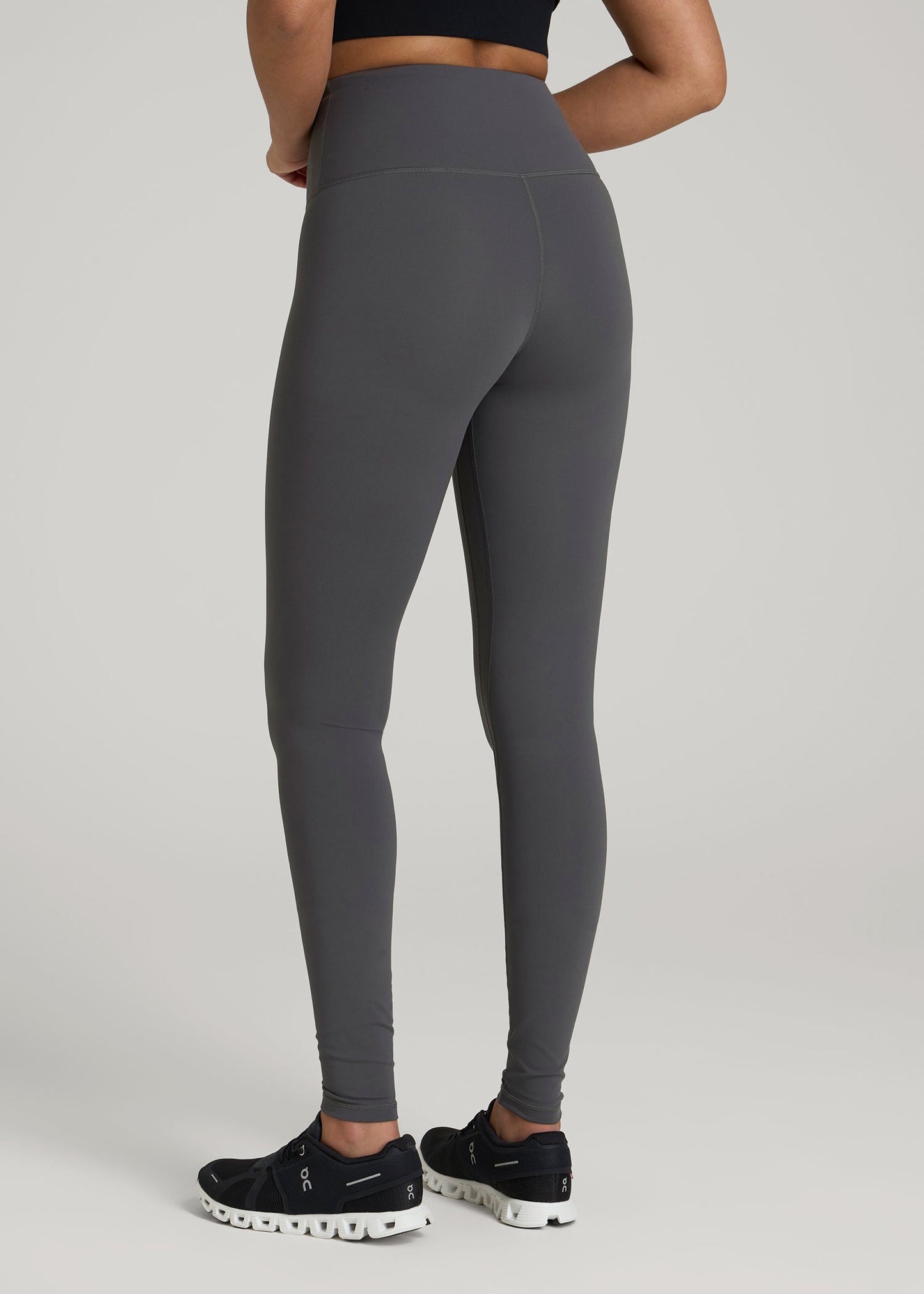 American Tall Men|Women Balance High-Rise Leggings for Tall Women in Iron Grey