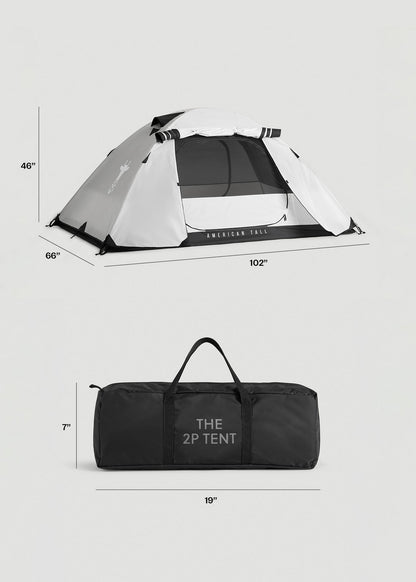 American Tall Men|Women Extra-Long 2-Person Tent for Tall People