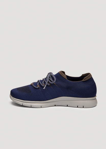 American Tall Men Knit Running Shoes for Tall Men in Navy