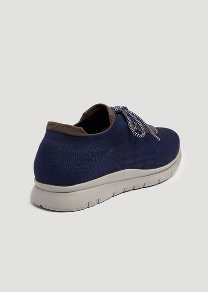 American Tall Men Knit Running Shoes for Tall Men in Navy