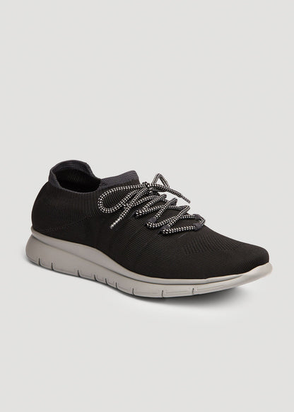 American Tall Men Knit Running Shoes for Tall Men in Black