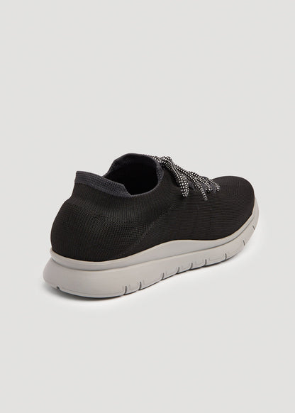 American Tall Men Knit Running Shoes for Tall Men in Black