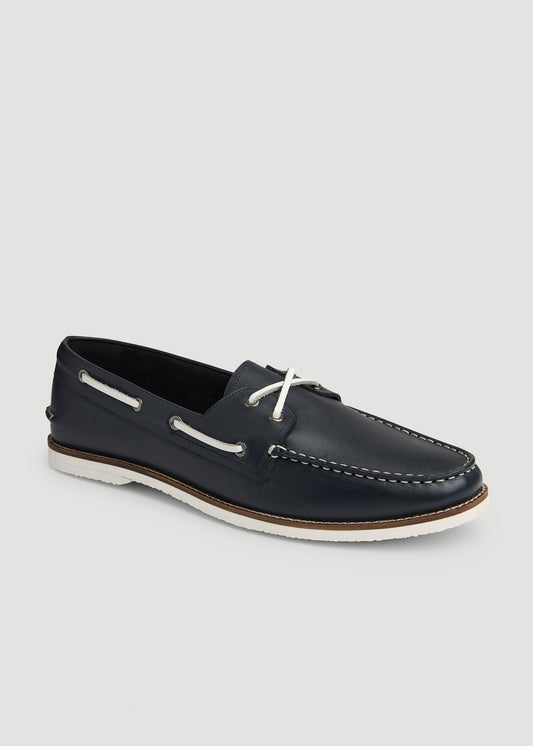 American Tall Men Boat Shoe for Tall Men in Navy