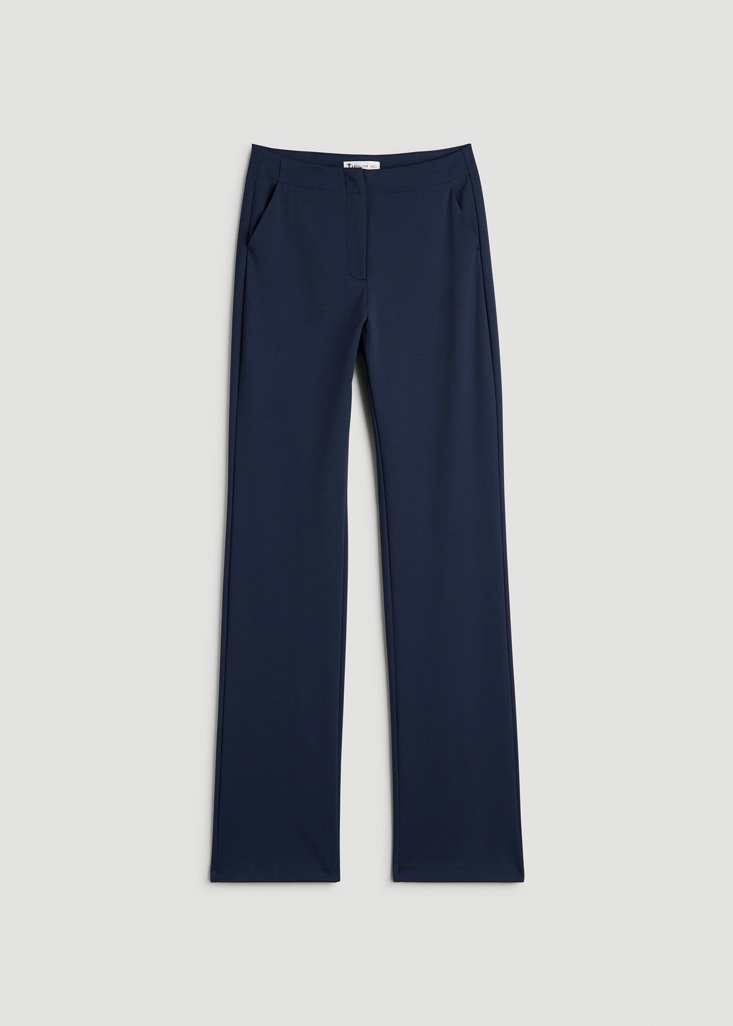 American Tall Women Freedom Flex Slim Straight Leg Dress Pants for Tall Women in Navy