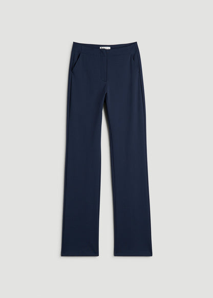 American Tall Women Freedom Flex Slim Straight Leg Dress Pants for Tall Women in Navy