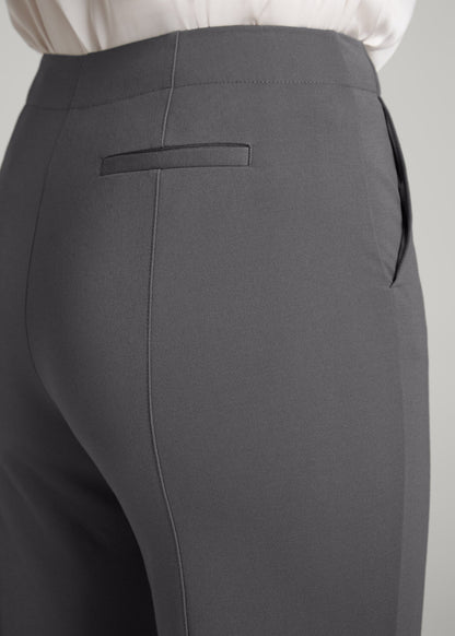 American Tall Women Freedom Flex Slim Straight Leg Dress Pants for Tall Women in Slate