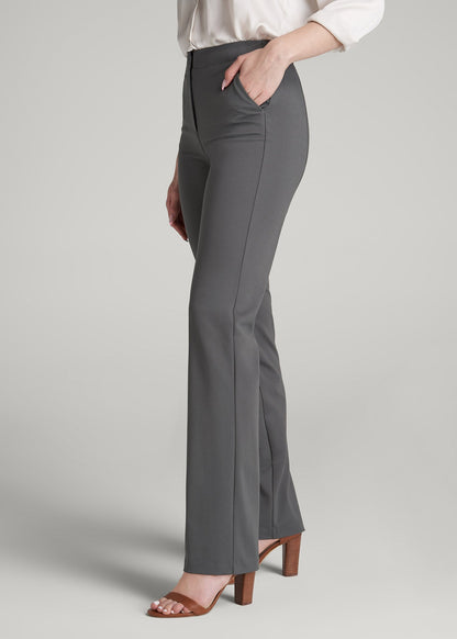 American Tall Women Freedom Flex Slim Straight Leg Dress Pants for Tall Women in Slate