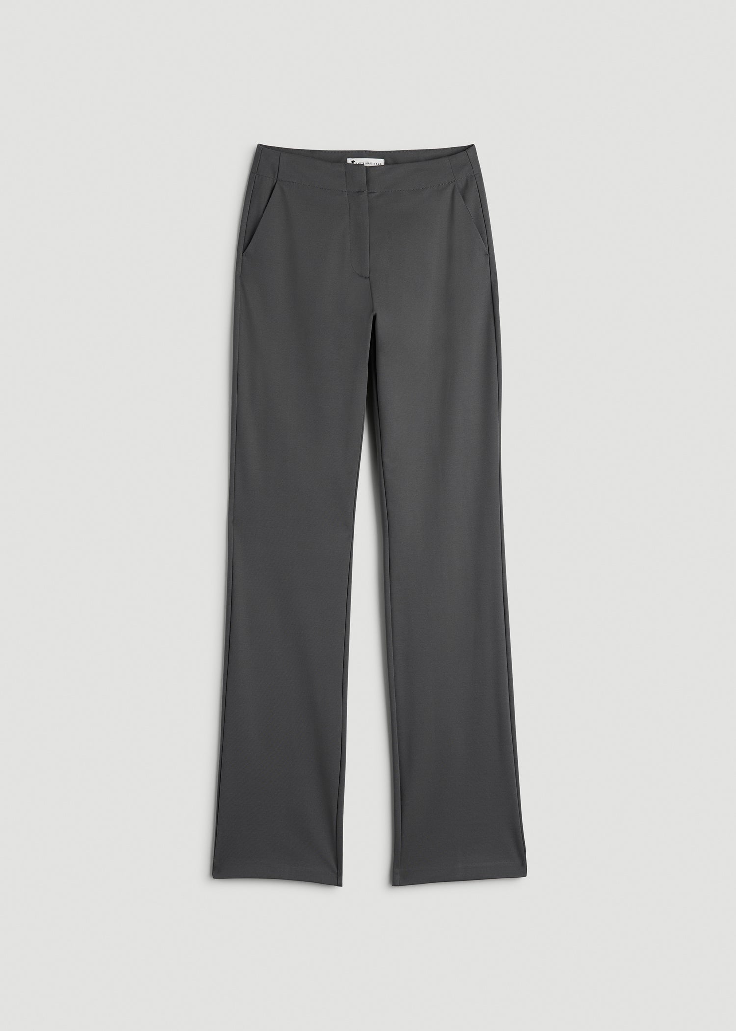 American Tall Women Freedom Flex Slim Straight Leg Dress Pants for Tall Women in Slate