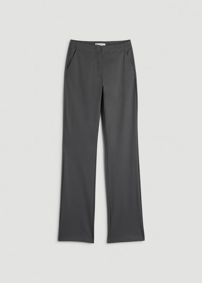 American Tall Women Freedom Flex Slim Straight Leg Dress Pants for Tall Women in Slate