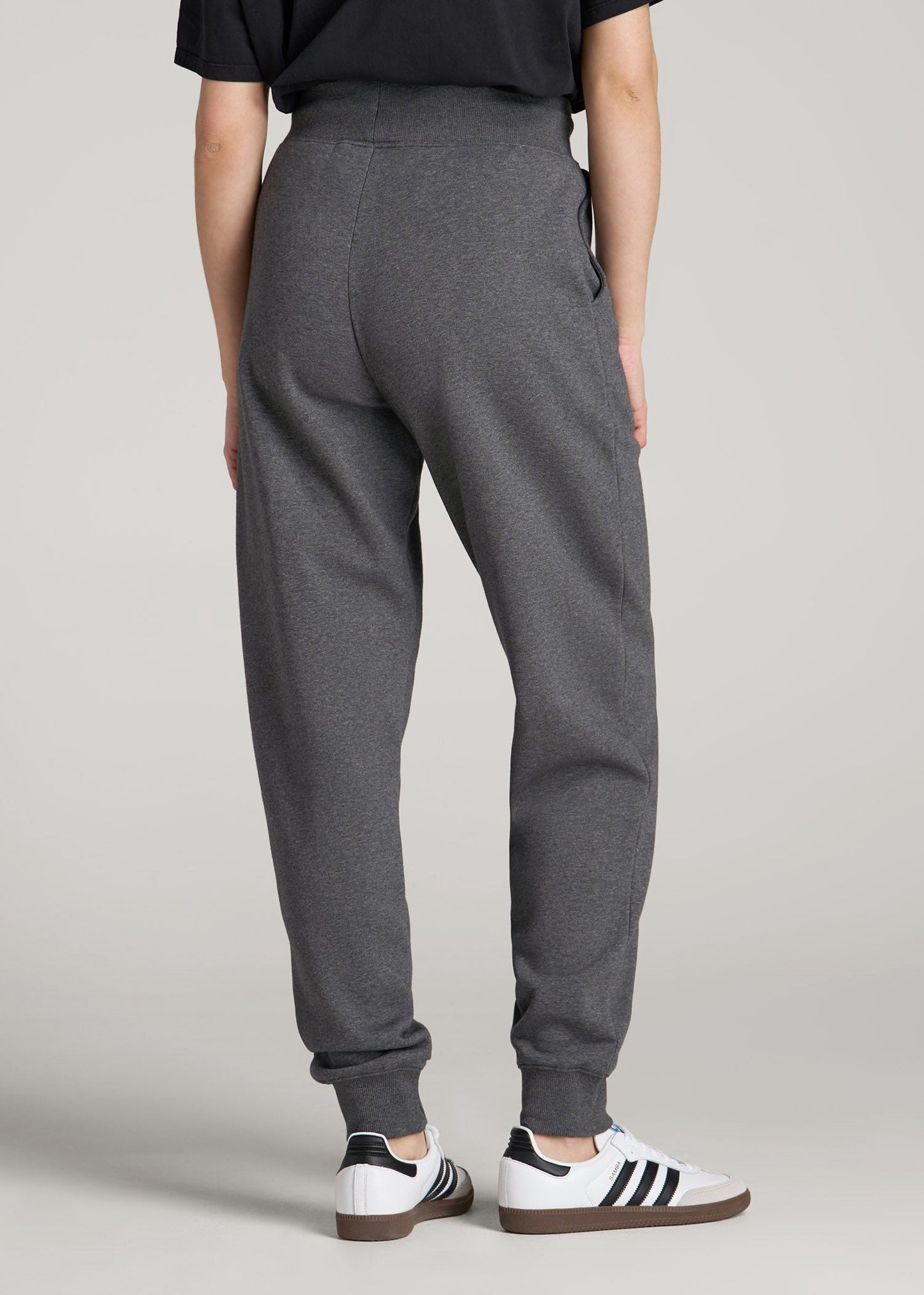 American Tall Women A.T. Basics Athletic Joggers for Tall Women in Charcoal Mix