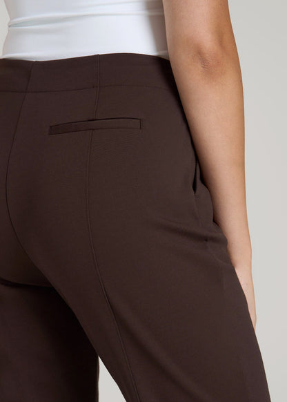 American Tall Women Freedom Flex Slim Straight Leg Dress Pants for Tall Women in Espresso