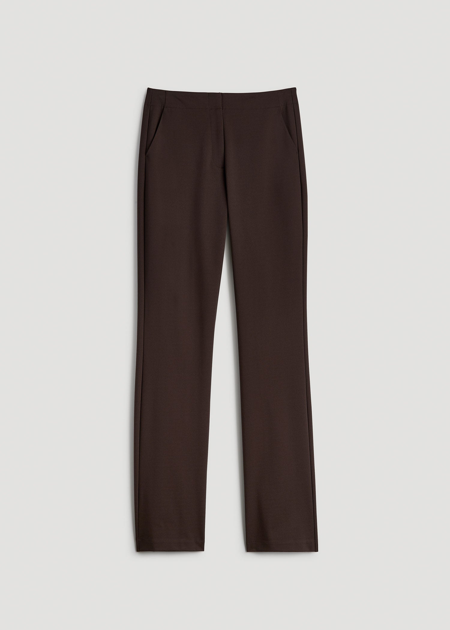 American Tall Women Freedom Flex Slim Straight Leg Dress Pants for Tall Women in Espresso