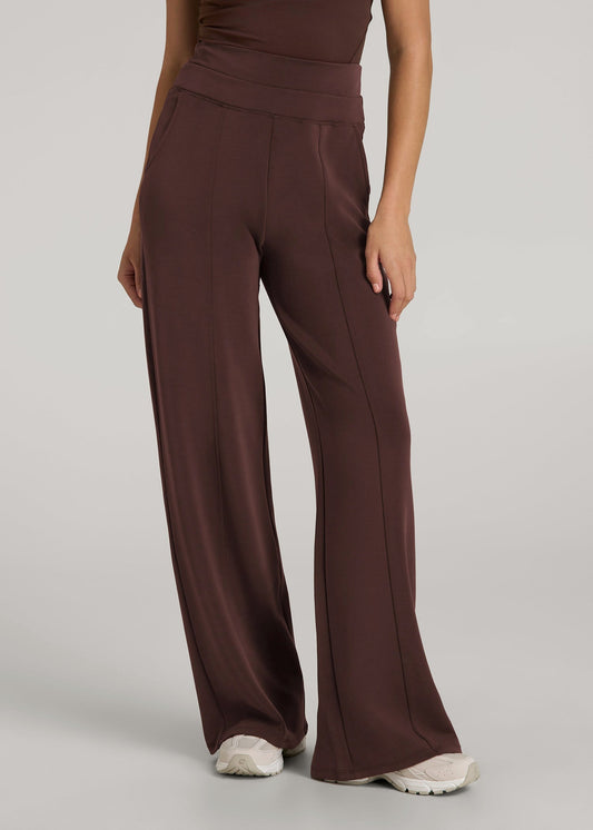 American Tall Women Soft Motion Wide Leg Ultra High Rise Pant for Tall Women in Espresso