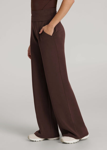 American Tall Women Soft Motion Wide Leg Ultra High Rise Pant for Tall Women in Espresso