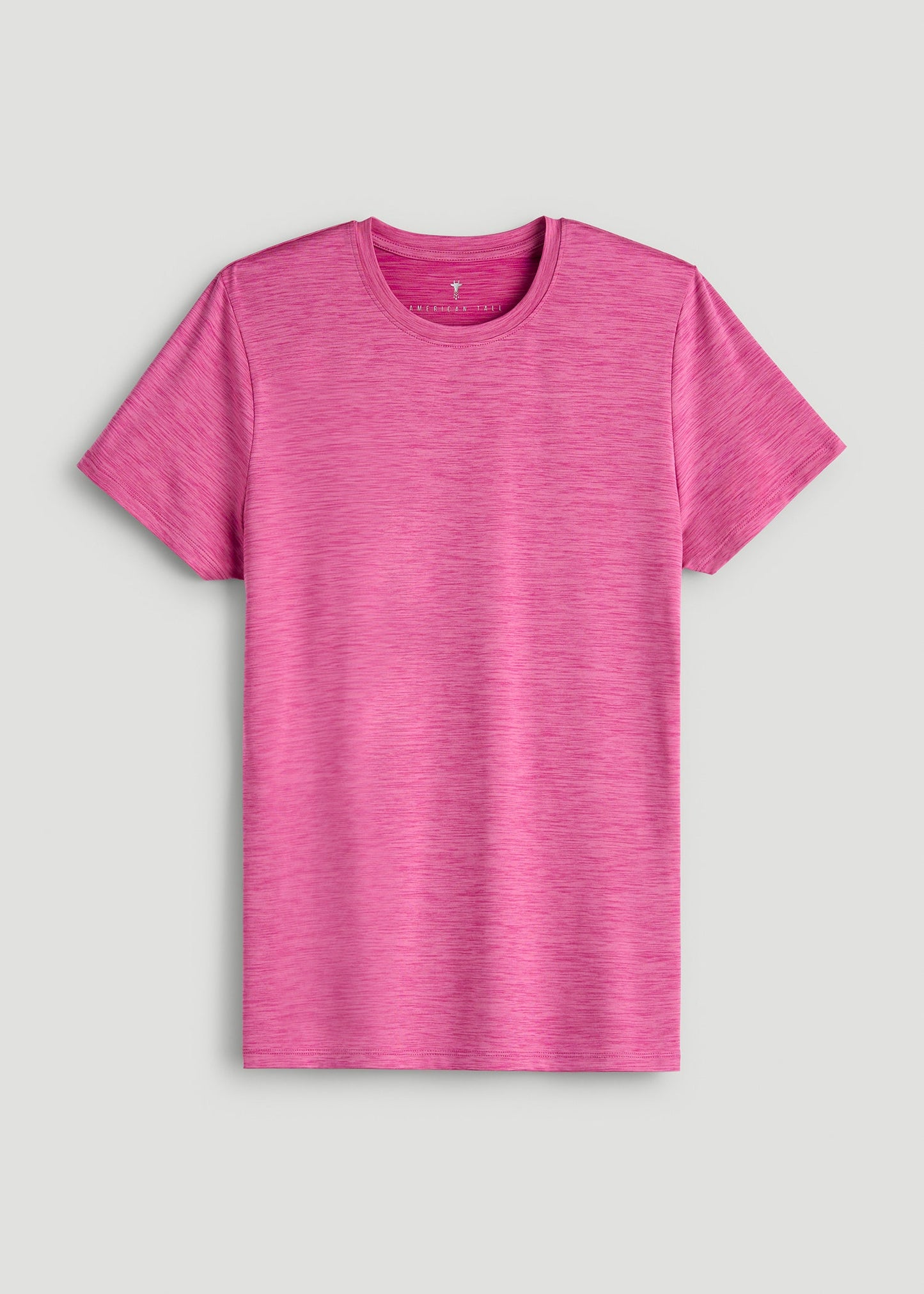 American Tall Women Short Sleeve Crewneck Tee for Tall Women in Magenta Mix