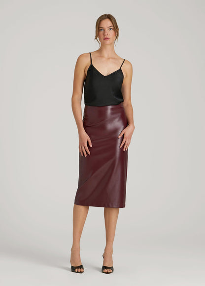 American Tall Women Satin Cami for Tall Women in Black
