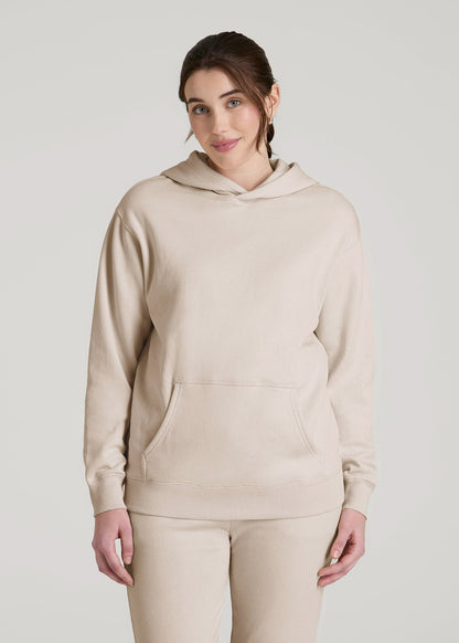 American Tall Women|Men Wearever Fleece Relaxed Fit Hoodie for Tall Women in Shell
