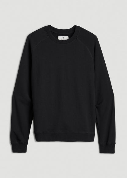 American Tall Women Wearever French Terry Crewneck Sweatshirt for Tall Women in Black