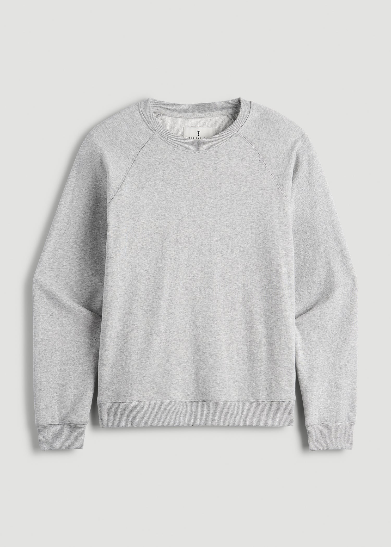 American Tall Women Wearever French Terry Crewneck Sweatshirt for Tall Women in Grey Mix