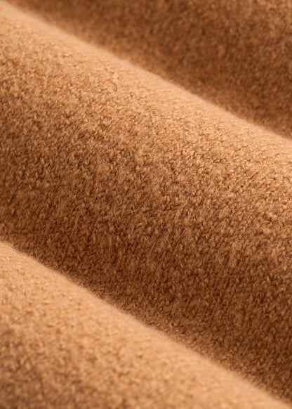 American Tall Women Rolled Mock Neck Sweater for Tall Women in Caramel