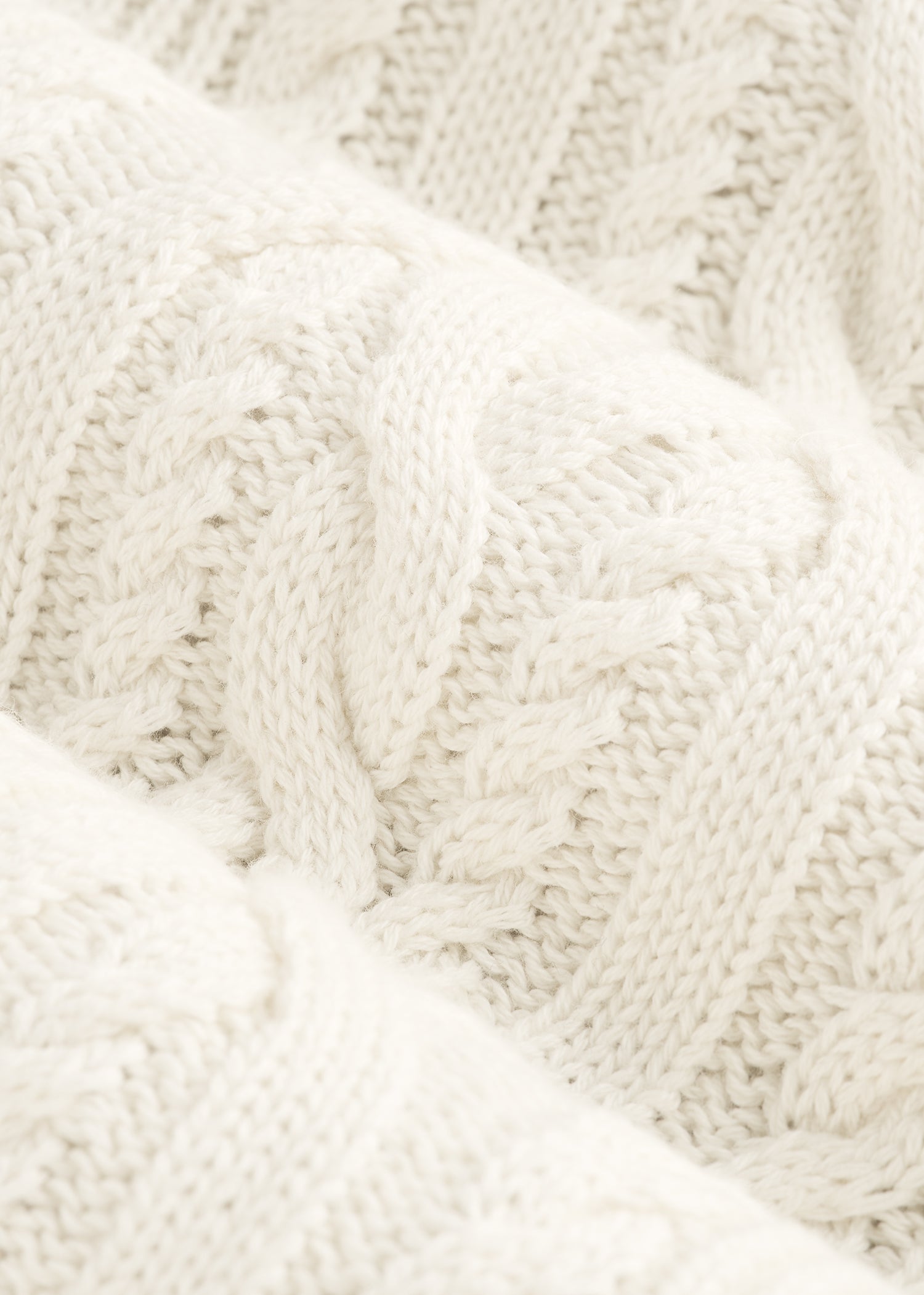 American Tall Women Relaxed Cotton Cable Knit Cardigan for Tall Women in Ecru
