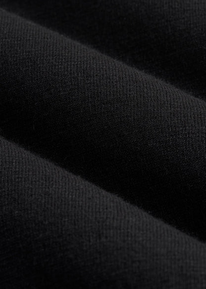 American Tall Women|Men Linen Blend Split Hem V-Neck Sweater for Tall Women in Black