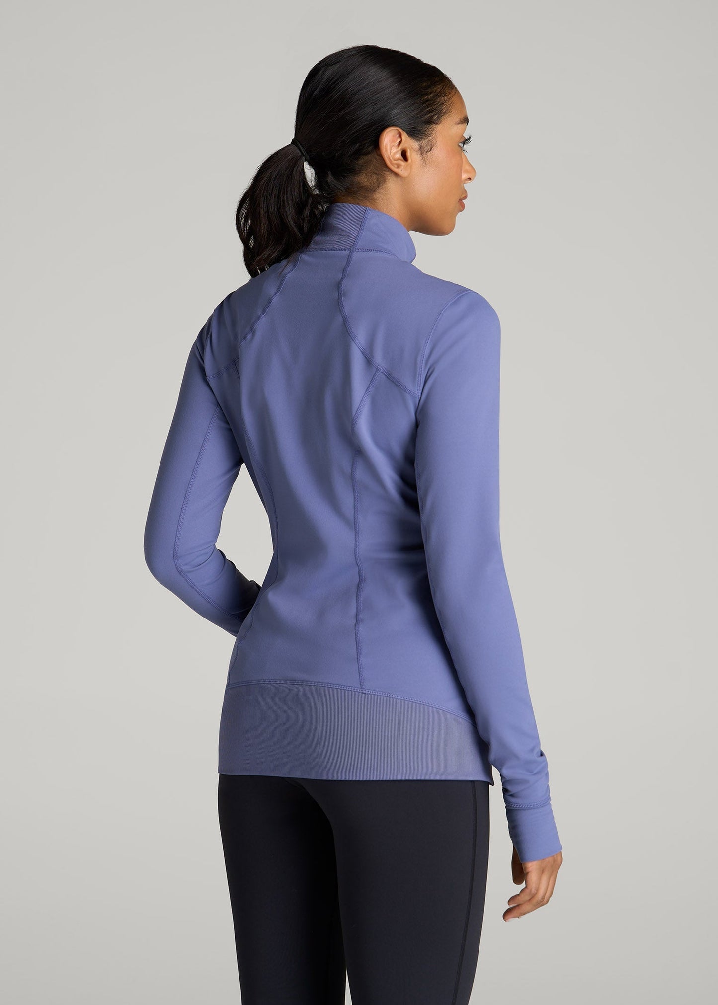 American Tall Women Women's Athletic Zip-Up Jacket for Tall Women in Marlin Blue