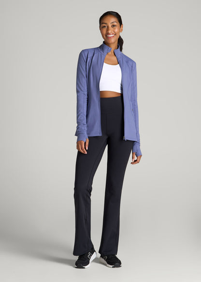 American Tall Women Women's Athletic Zip-Up Jacket for Tall Women in Marlin Blue